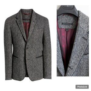 NWOT JOHN VARVATOS STAR PIPED TWEED WOOL BLEND JACKET Sz-42 $398
